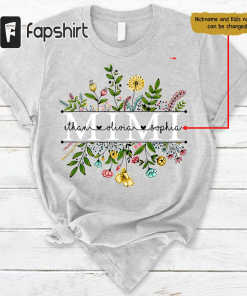 Custom Mom Mimi and Grandkids Wildflowers Shirt,…