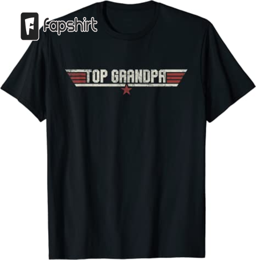 Top Grandpa Funny Vintage 80s 80’s Grandfather Father’s Day T-Shirt