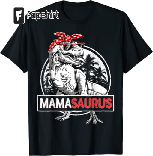 Mamasaurus T rex Dinosaur Funny Mama Saurus Mother’s Family T-Shirt