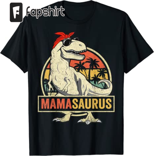 Mamasaurus T Rex Dinosaur Mama Saurus Family Matching Women T-Shirt