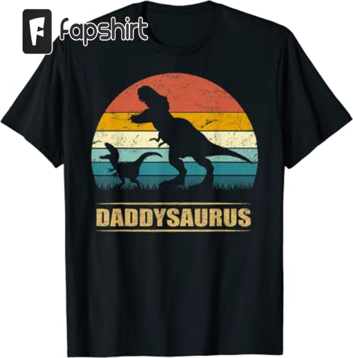 Daddysaurus T Rex Dinosaur Dad Daddy Saurus Family Matching T-Shirt