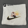 SWOOSH X TANJIRO Embroidery Sweatshirt, Embroidered Crewneck Sweatshirt Hoodie