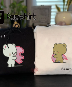 Cute Bears Embroidered Sweatshirt, Couple Embroidered Sweatshirt,…