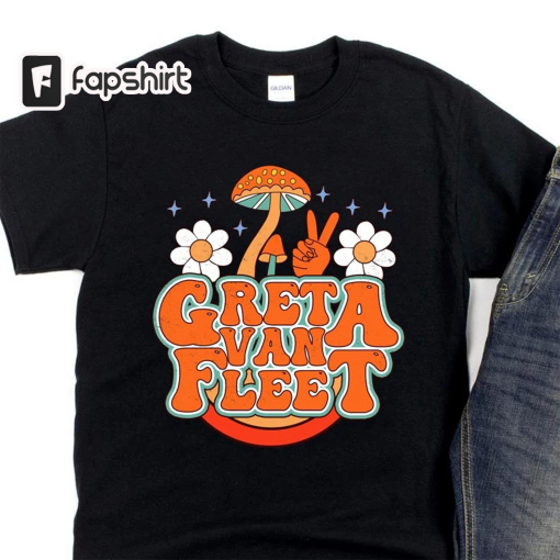 Groovy Greta Van Fleet Floral Shirt, Retro Greta Van Fleet Shirt, Greta Van Fleet Merch, 2023 Starcatcher World Tour, GVF Starcatcher Shirt