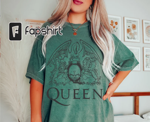 Comfort Colors Freddie Mercury Queen Band Shirt, Festival Clothing Rock Band T-Shirt, 80s Nostalgia Vintage Queen Tshirt