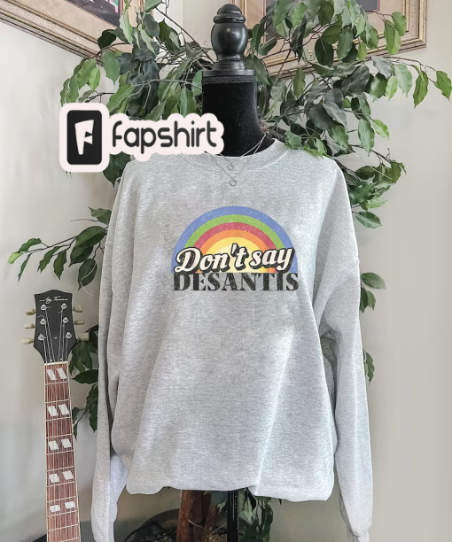 Say Gay Shirt, Don’t Say Desantis Shirt, LGBTQIA Pride Shirt, Human Rights Shirt, Pride Lesbian Bisexual, Rainbow Gay Pride Sweatshirt