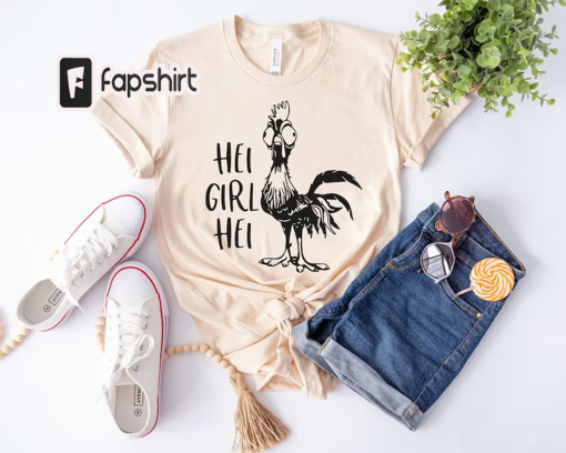 Hei Girl Hei Shirt, Disney Moana Hei Hei T-Shirt, Disney Vacation Shirt, Gift for Women, Moana T-Shirt, Rooster Shirt, Moana Gifts