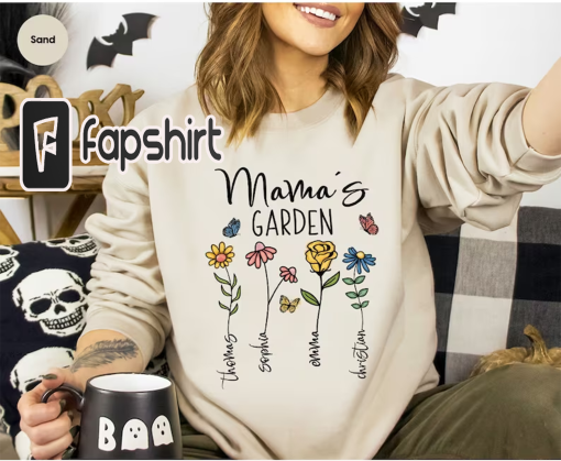 Custom Mothers Day Shirt, Personalized Mom Gift, Mothers Day Gift, Mama’s Garden T-Shirt, Customized Mom Tee, Mother Gift, Gift from Son