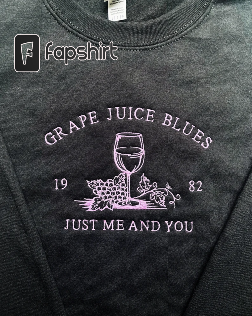 Grape Juice Blues – Embroidered Crewneck | Harry’s House Grapejuice Inspired Merch Sweatshirt