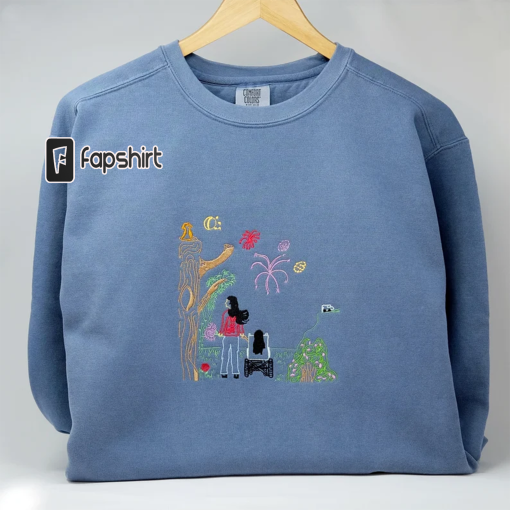 Custom Art Embroidered on Premium Crewneck Sweatshirt