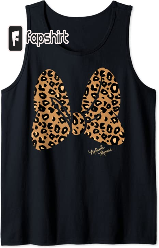 Disney Minnie Mouse Leopard Print Bow Tank Top