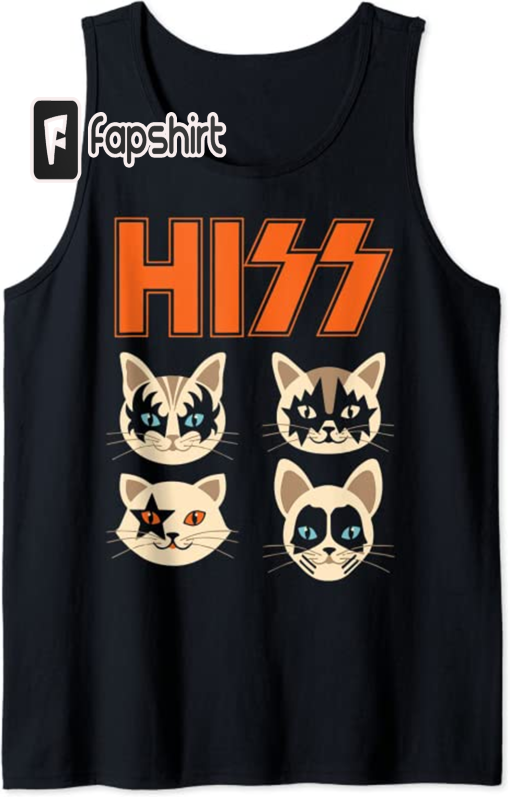 Hiss Funny Cats Kittens Rock Rockin Tank Top