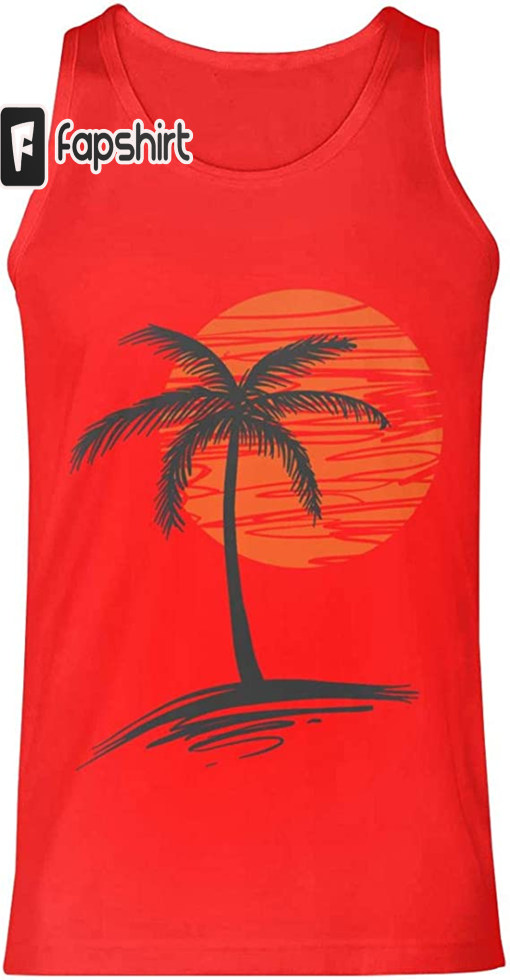 Kamaple Palm Tree Men’s Fitness Tanks Tops T Shirt