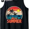 Hubery Women Casual Hola Beaches Letter Print Tanks Shirt Pineapple Print Tops Tee