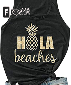 Hubery Women Casual Hola Beaches Letter Print…