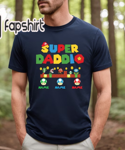 Personalized Super Daddio Game Shirt, Custom Kids…