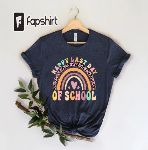 Rainbow Last Day of School, Hello Summer Happy Last Day of School Tee, End Of School, Goodbye School ,Hello Summer, School’s Out For Summer