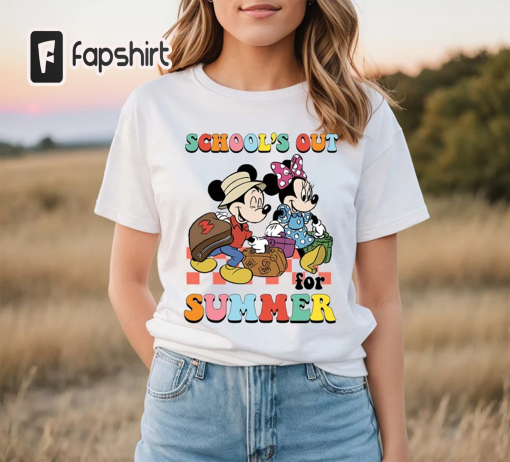 School out’s for Summer Mickey Shirt, Happy last day of school shirt, Teacher Shirt, Hello Summer, End of school year, Summer Holiday Shirt