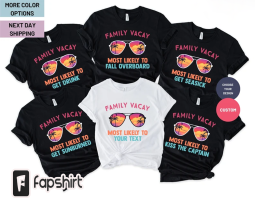 Most Likely to Summer Shirt, Family Vacay Tee, Family Matching Shirt, Funny Summer T-Shirt, Cruise 2023, Camping