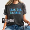 Respect The Locals Sweatshirt, Surfing Save The Shark Sweatshirt, Oversize Pullover Shirt, Aesthetic Beach Preppy Oversize Tee, Shark Shirts