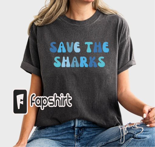 Save The Sharks Shirt, Extinction Animals, Save Sharks Shirt, Shark Lover Gift, Shark Shirt, Endangered Animal Shark Tee