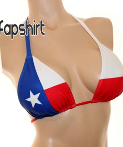 Texas Flag Triangle Bikini Top (multiple coverage…