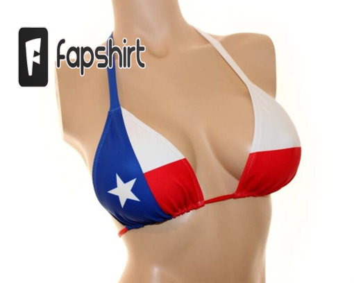 Texas Flag Triangle Bikini Top (multiple coverage options)