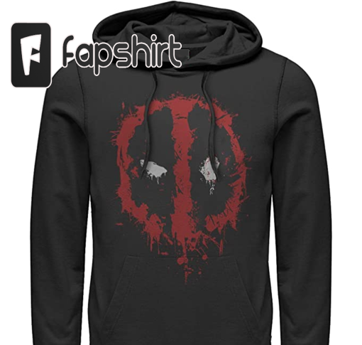 Marvel Men’s Deadpool Splatter Icon Hoodie Sweatshirt