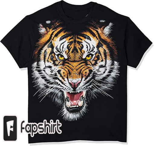 Tiger Face 3D T-shirt, Tiger Shirt, Animal Prints Apperal, Animal Face Shirts, Trendy summer, Animal Lover Gift