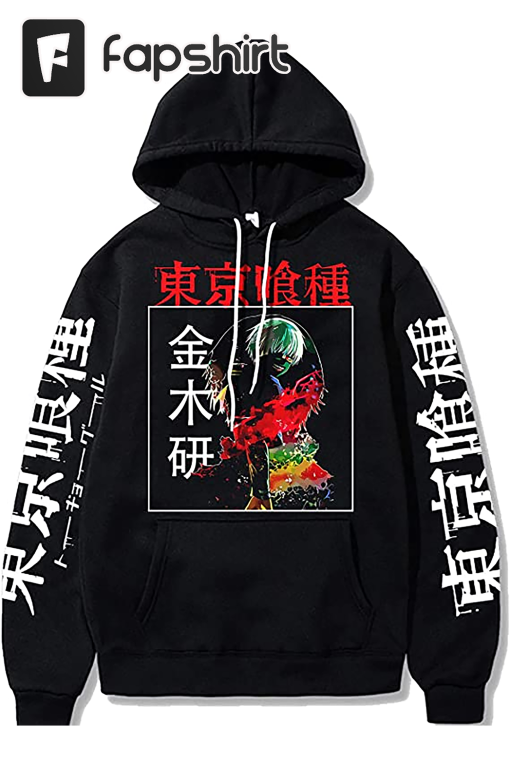 Hoodie Anime 3D Print Mens Pullover Black White Hooded Sweatshirt For Unisex