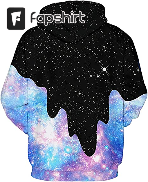 Men’s Digital Print Sweatshirts Hooded Top Galaxy Pattern Hoodie