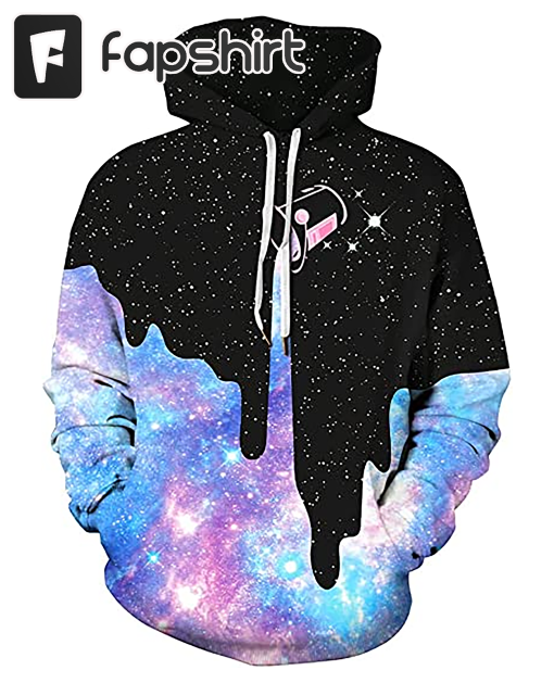 Men’s Digital Print Sweatshirts Hooded Top Galaxy Pattern Hoodie