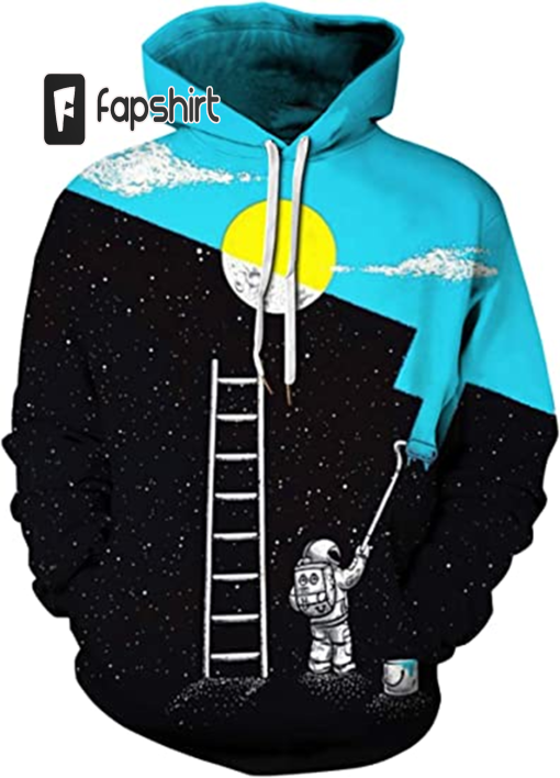 Unisex 3D Digital Print Sweatshirts Hooded Top Galaxy Pattern Pullover Hoodie