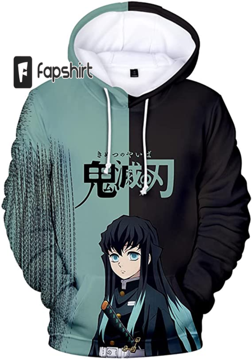 Demon Slayor Hoodie -3D Anime Printed Hooded Sweatshirt Cosplay No Yaiba Pullover Hoodie for Men and Women