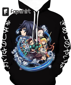 Unisex Slayer Hoodie-3D Printed Kimetsu no Yaiba…