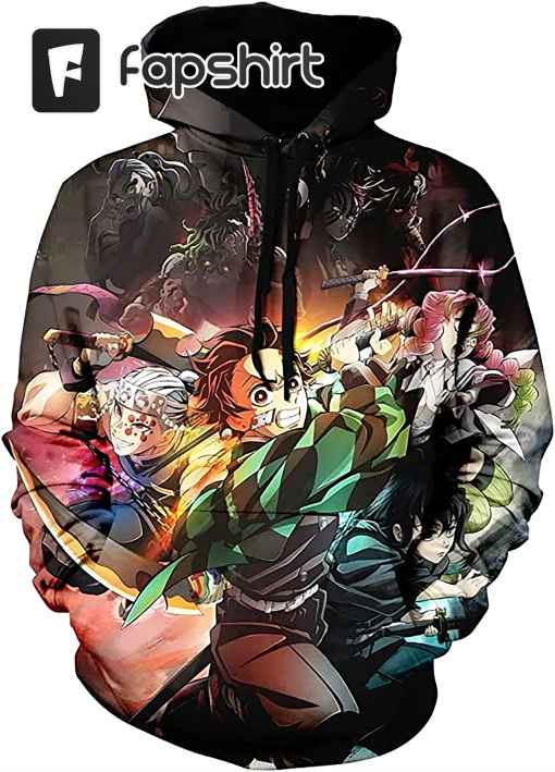 Unisex Demon Hoodie 3D Printed Pattern Hoodie for Anime Fans Women Men Youth