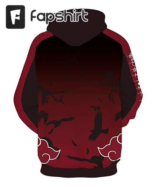 Anime Uchiha Itachi Hoodie Akatsuki Cosplay Red Cloud Hoodie Pullover