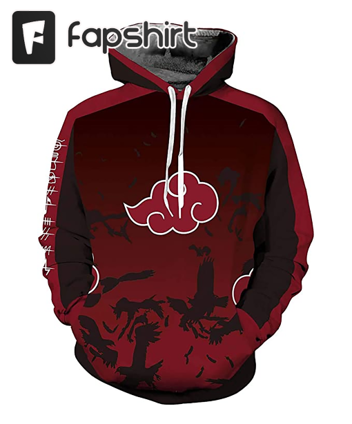 Anime Uchiha Itachi Hoodie Akatsuki Cosplay Red Cloud Hoodie Pullover