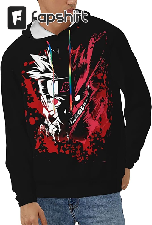 Unisex 3D Novelty Hoodies Graphic Print Anime Hoodies Pullover Sweatshirt with Pockets