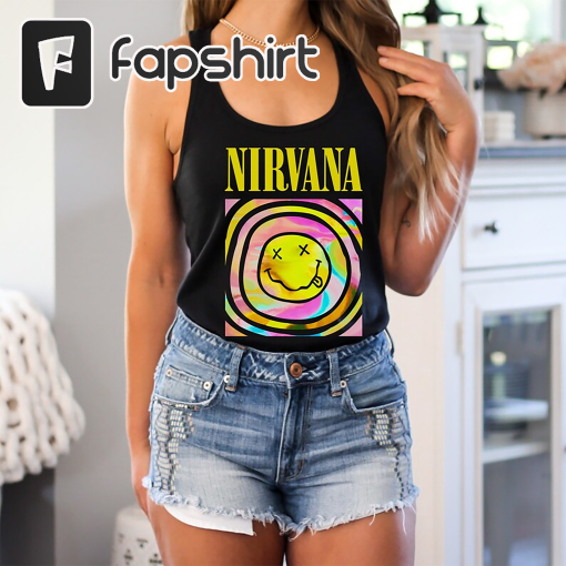 Nirvana Tank Top, Nirvana Shirt, Nirvana, Grunge, Nirvana Tank, Nirvana Tee, Nirvana Smiley Face, Nirvana 90s Shirt, Vintage Style Nirvana