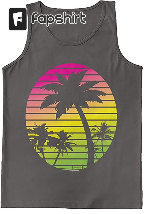 Palm Tree Scene – Vacation Tropical Men’s Tank Top