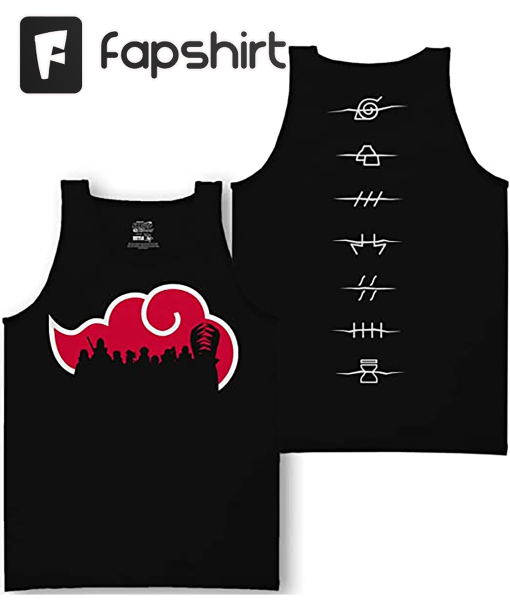 Naruto Shippuden Akatsuki Silhouette Adult Tank Top