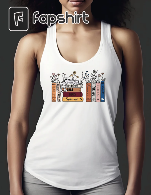 Retro Taylor’s Albums As Book Tank Top, Swiftie Merch Racerback Tank Gift-120