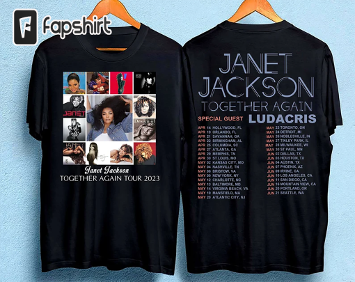 Janet Jackson Together Again Tour 2023 Shirt, Together Again Tour 2023 Tshirt, Music Tour 2023 Tshirt, Tour 2023 Shirt, Gift For Fan.