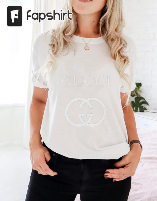 Vintage Cucci Logo Shirt, GG Retro Style TShirt, Luxury Shirt, Designer Tee, Paris Fashion Shirt, Mother’s Day Shirt, Mom Gifts