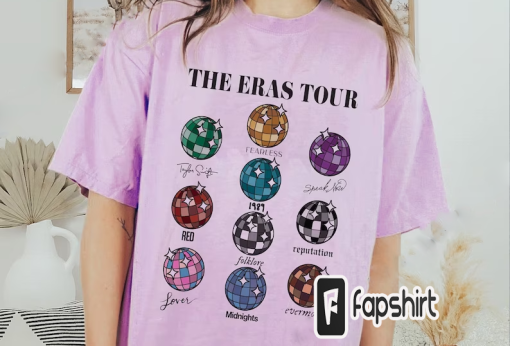 Comfort Colors The Eras Tour Tshirts, Disco Ball Shirt, Taylor Eras Tour 2023 Shirt, Swiftie Fan Shirt.