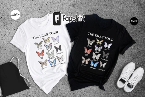 10 Butterfly Shirt, The Tour Merch Shirt, The Eras Tour Butterfly Vintage Shirt, The Eras Tour 2023 Shirt