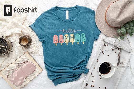 Hello Summer Ice Cream T-shirt, Beach Shirt, Ice Cream Shirt, Last Day Of School Shirt, Teacher Shirt, Teacher Off Duty Gift Shirt