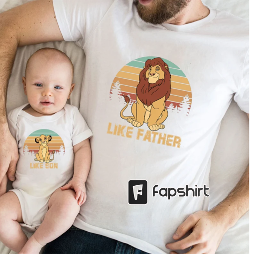 Like Father Like Son shirt/Disney The Lion King shirt/Disney Fathers Day/Matching Disney Dad n Son shirt/WDW tee/Simba & Mufasa Tshirt