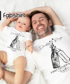 Personalized Our First Father’s Day cheers Dad…